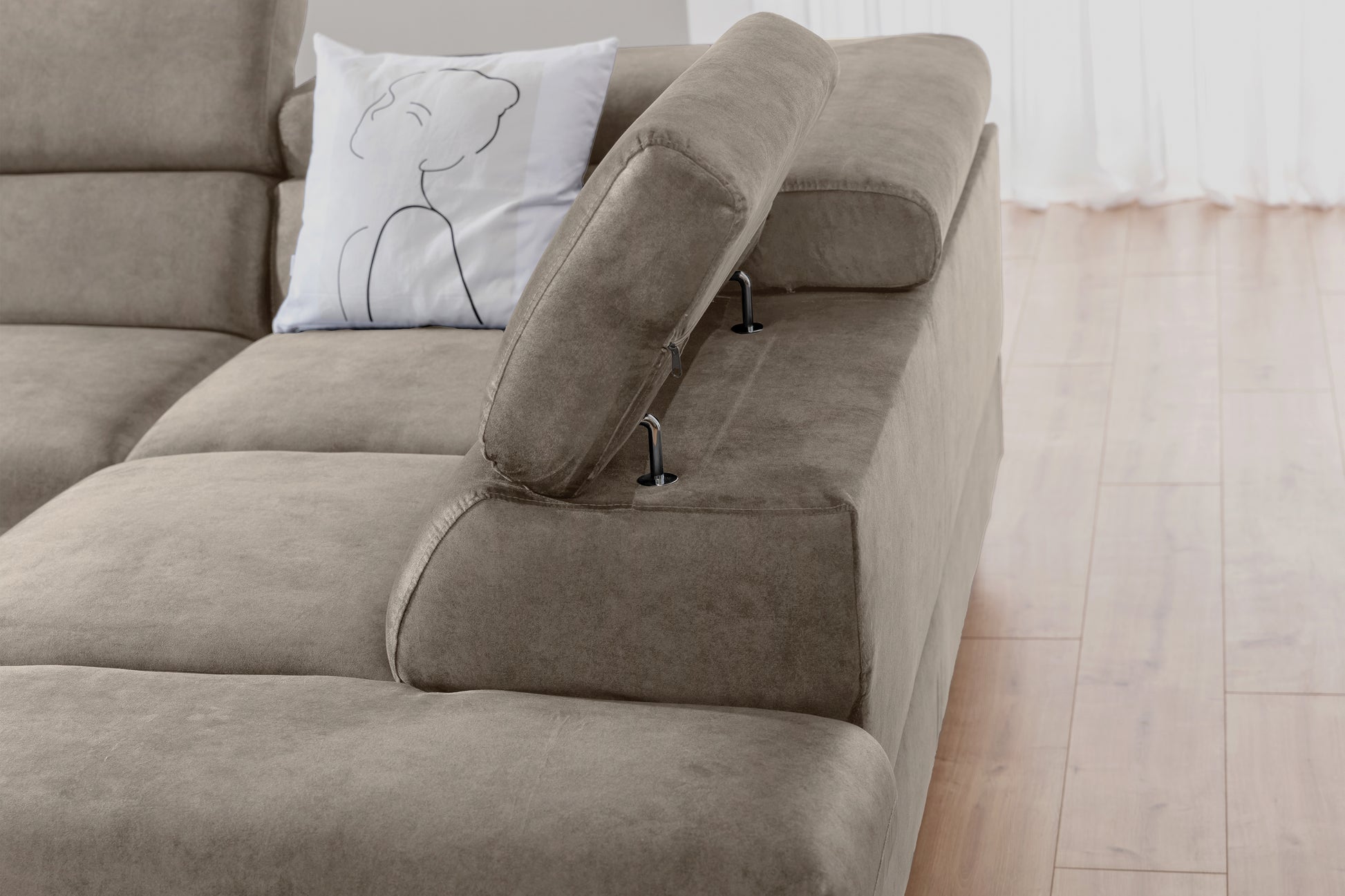 Dīvāns Zali 280/110/205 cm tumši bēšs - N1 Home