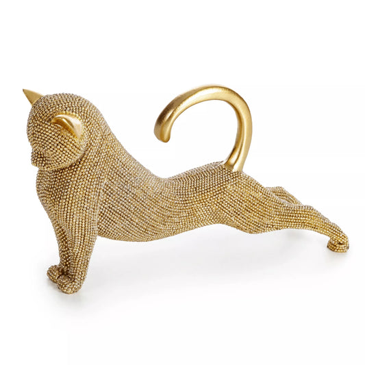 Dekoratīva figūriņa Kati ar smalku strukturālu rakstu 28/9/15 cm zelts - N1 Home