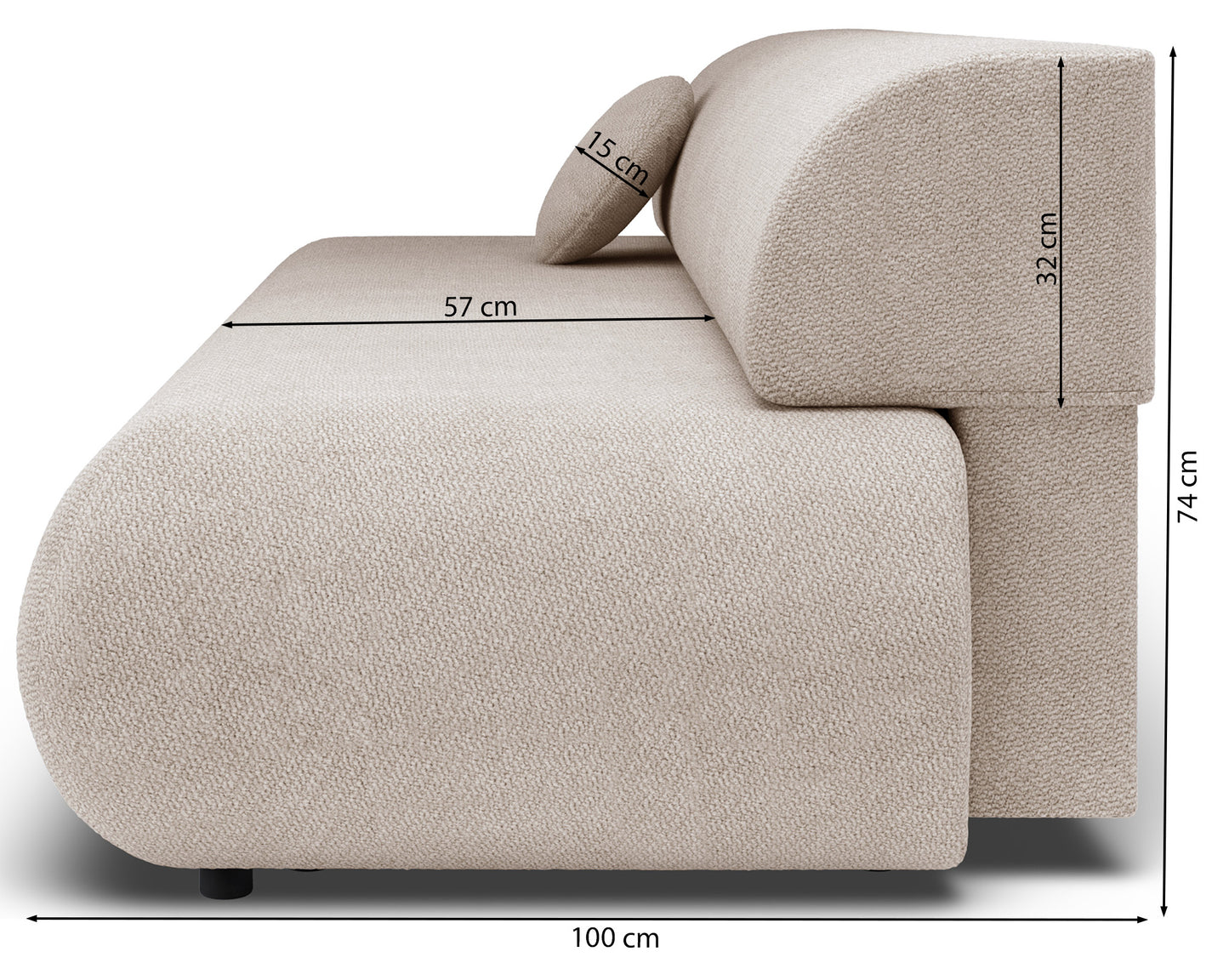 Dīvāns Arman 214/100/74 cm Vinci 14 - N1 Home