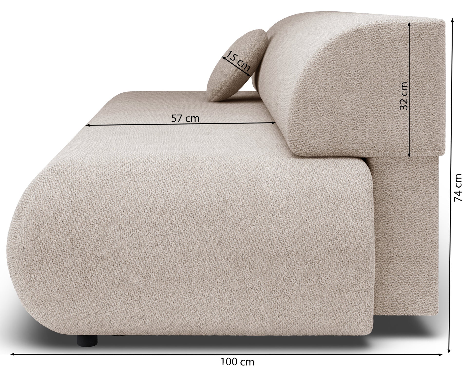 Dīvāns Arman 214/100/74 cm Vinci 25 - N1 Home