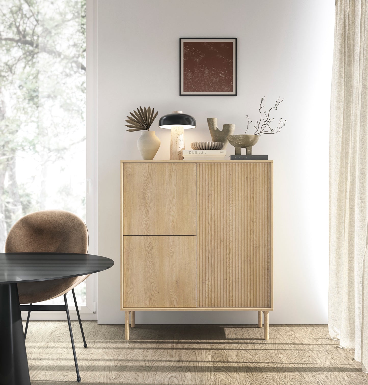 Kumode Tavis 121/103/39 cm ozols - N1 Home