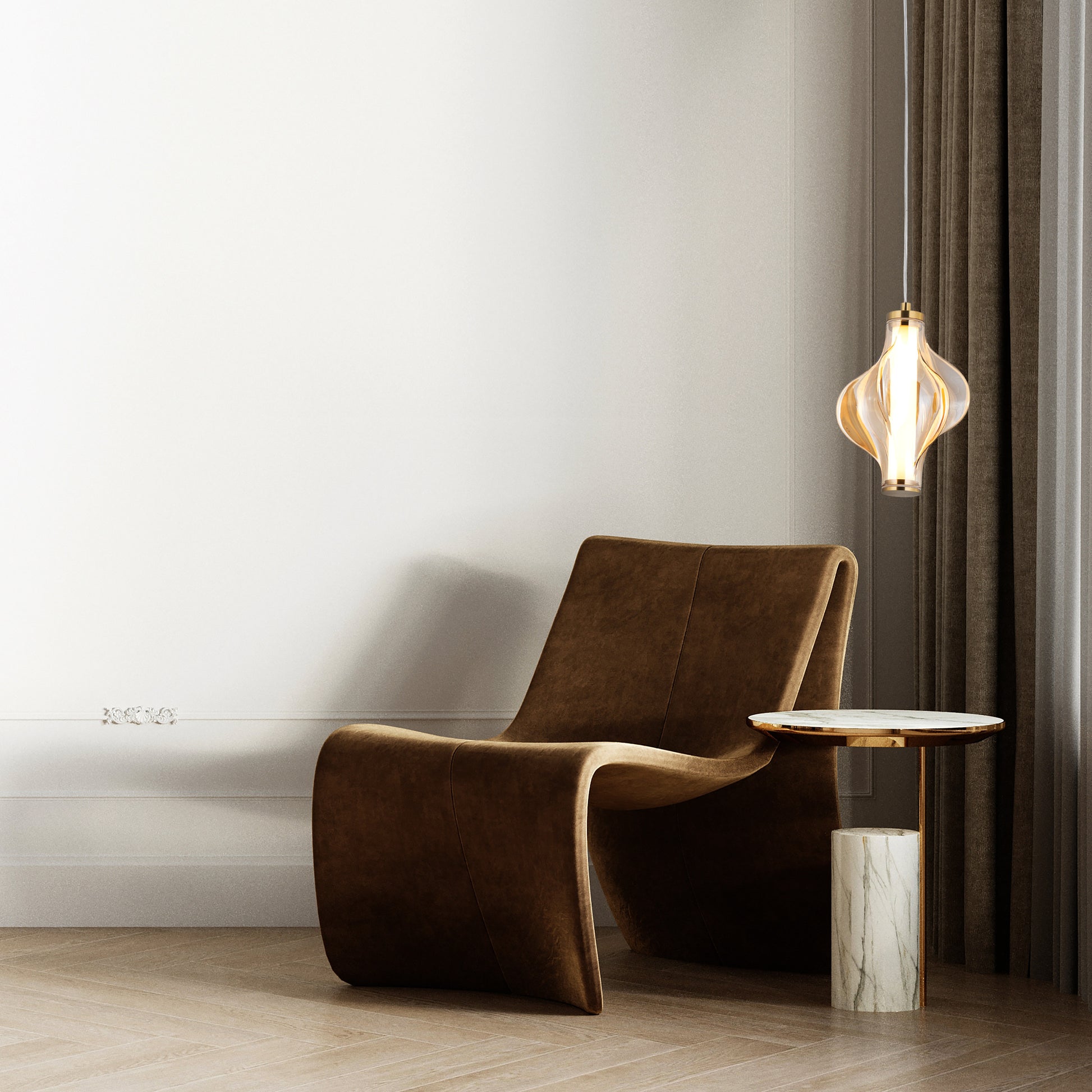 LED piekaramā lampa Elvis 8W 18/18/160 cm bēšs - N1 Home