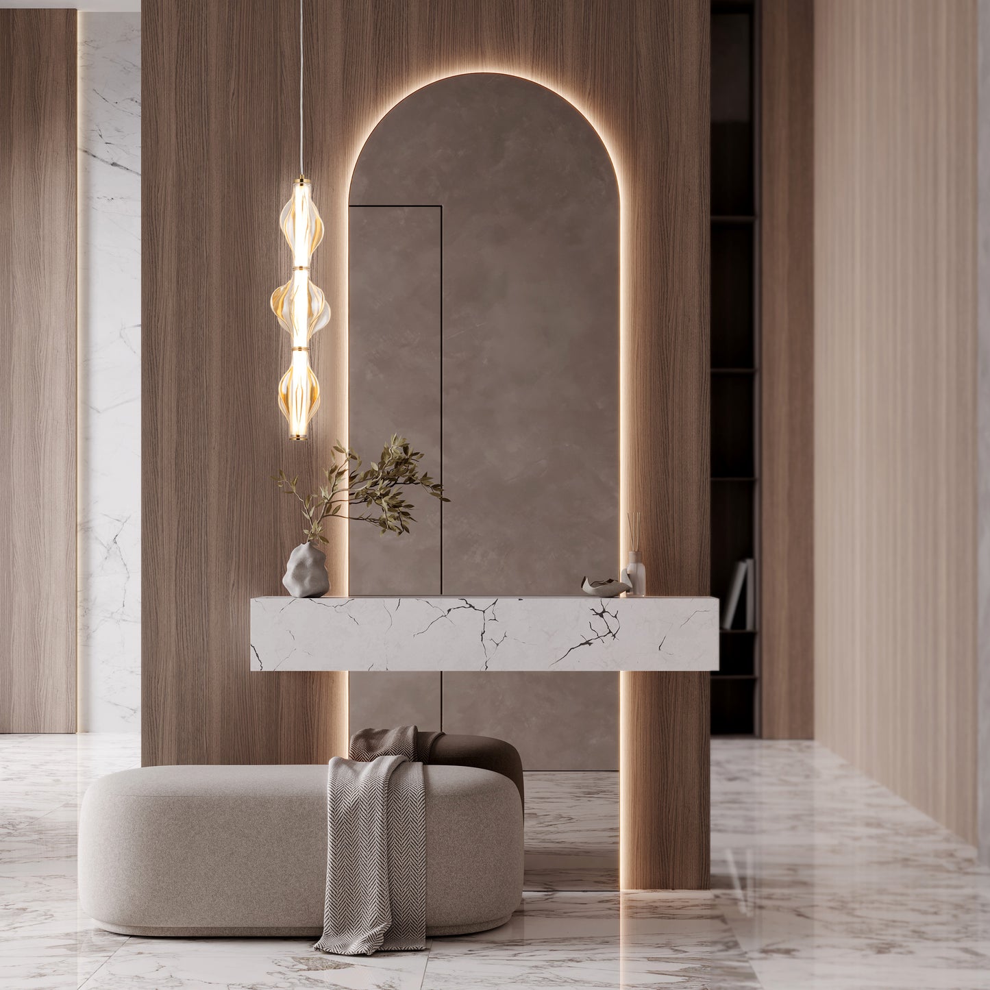 LED piekaramā lampa Elvis 22W 18/18/210 cm bēšs