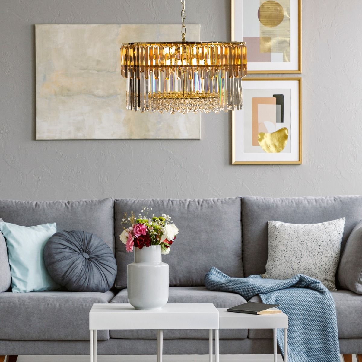 Piekaramā lampa Camars 95/60/60 cm zelts