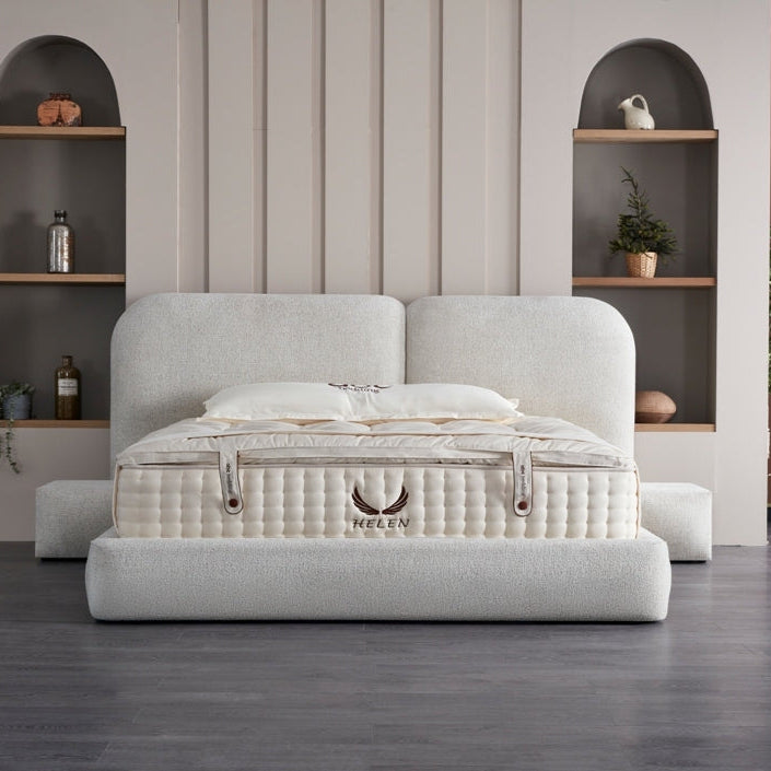 Gulta Hele 160/180/200 x 200 cm krēms - N1 Home