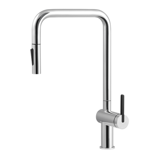 Virtuves jaucējkrāns ar izvelkamu snīpi Momi 408 mm hroms - N1 Home