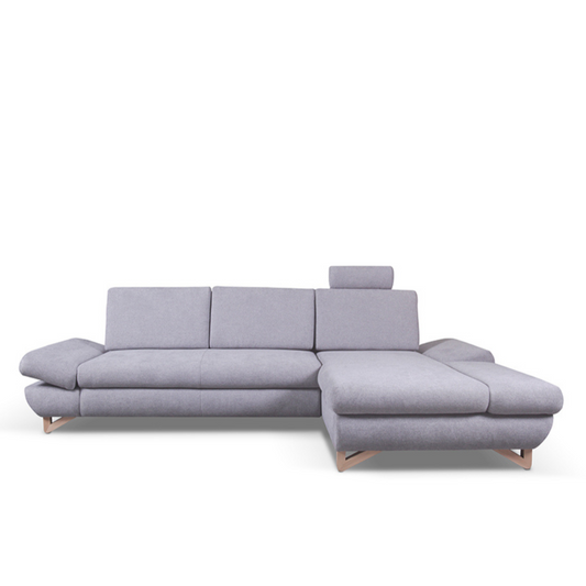 Dīvāns Avesa 284/82-100/96-166 cm pelēks - N1 Home