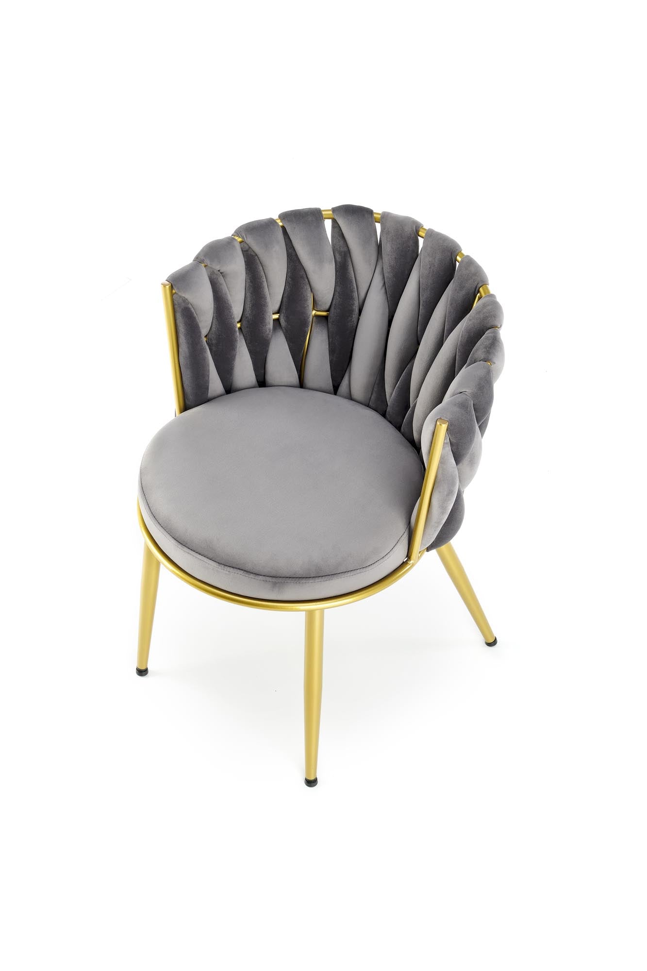 K517 pelēks krēsls ar zelta kajām - N1 Home