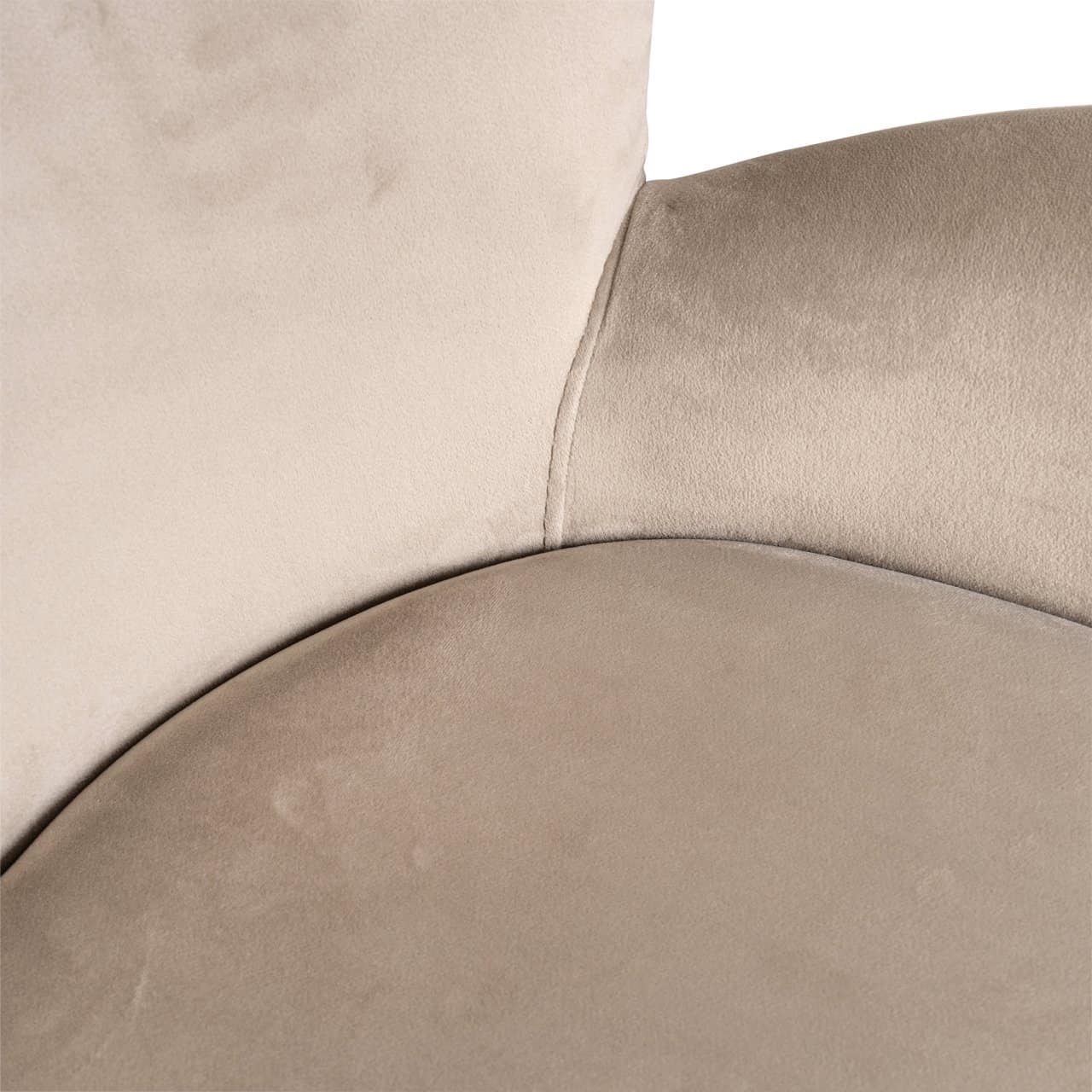 Krēsls Amber Richmond Interiors 57/85/63 cm khaki velvet fire retardant