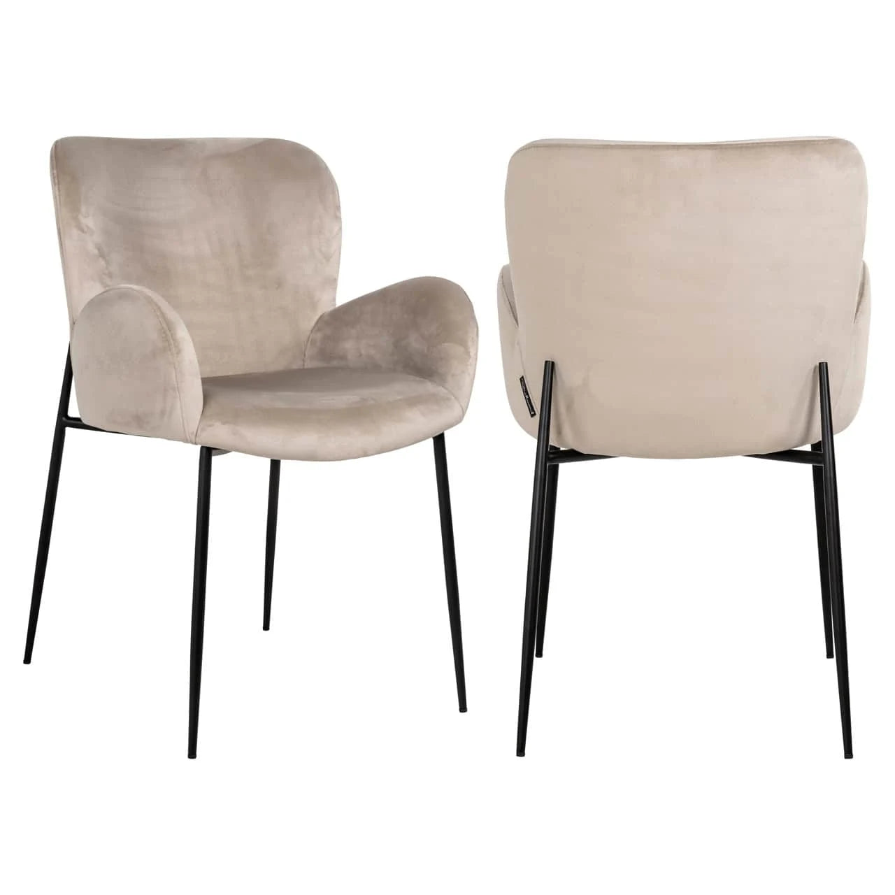 Krēsls Amber Richmond Interiors 57/85/63 cm khaki velvet fire retardant