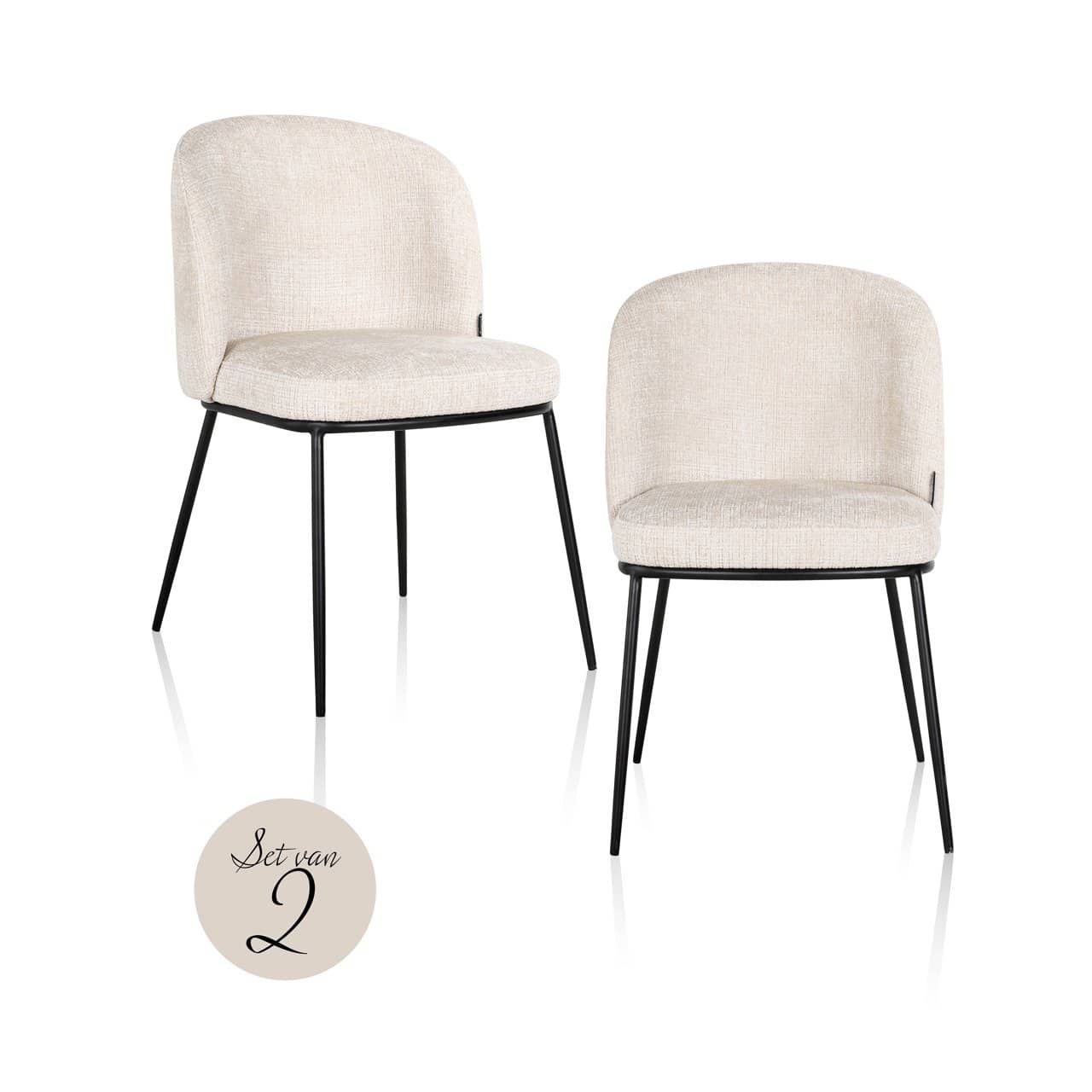 Krēsls Elvi (Set of 2) Richmond Interiors 53/82/63 cm niagara beige fire retardant