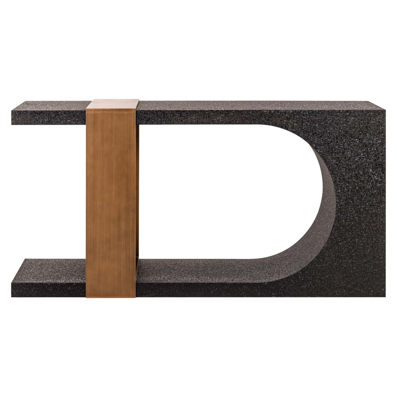 Konsole Alexander Jones Richmond Interiors 76/150/36 cm melns/zelts (Bazel)