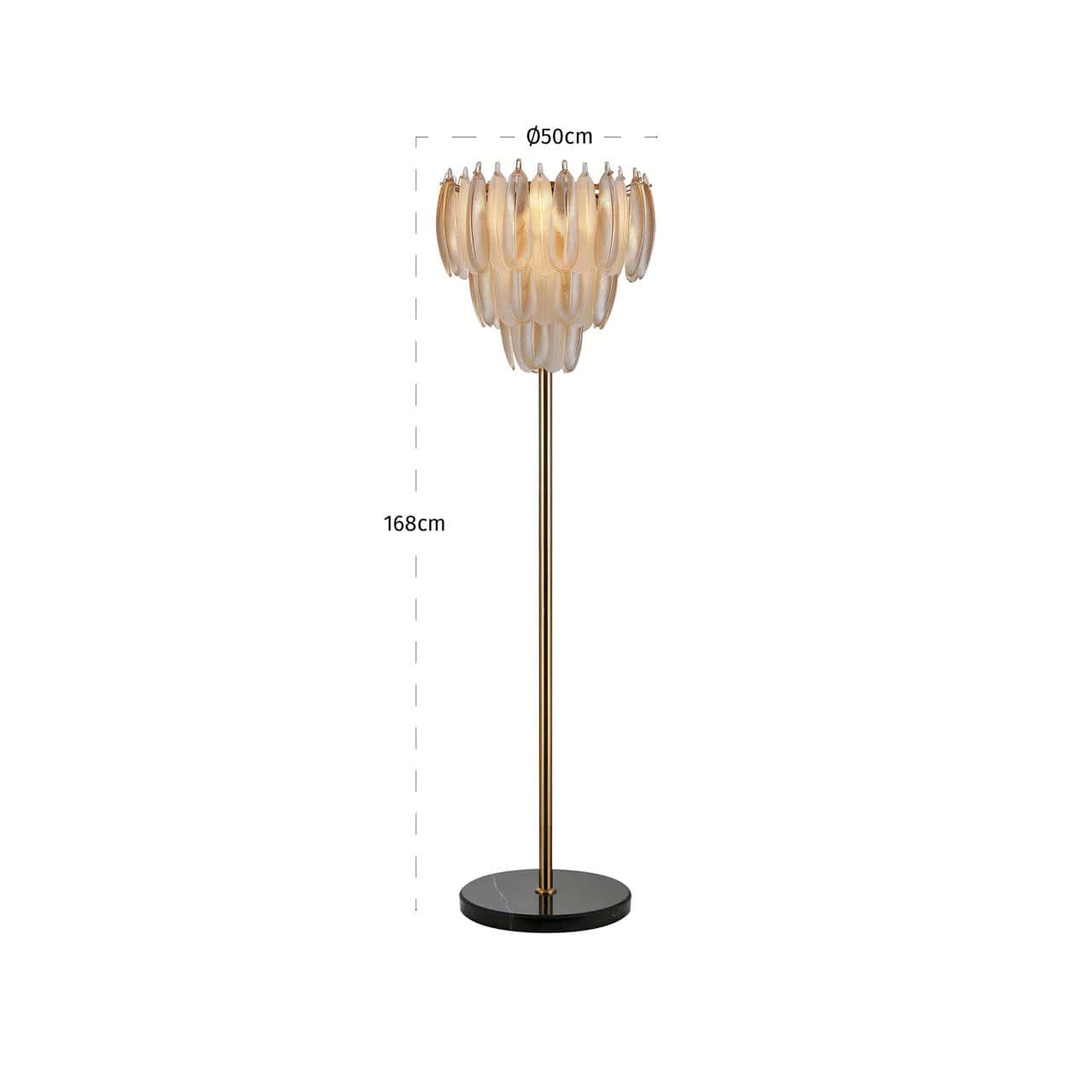Stāvlampa Chloe Richmond Interiors 168/50/50 cm brass antique