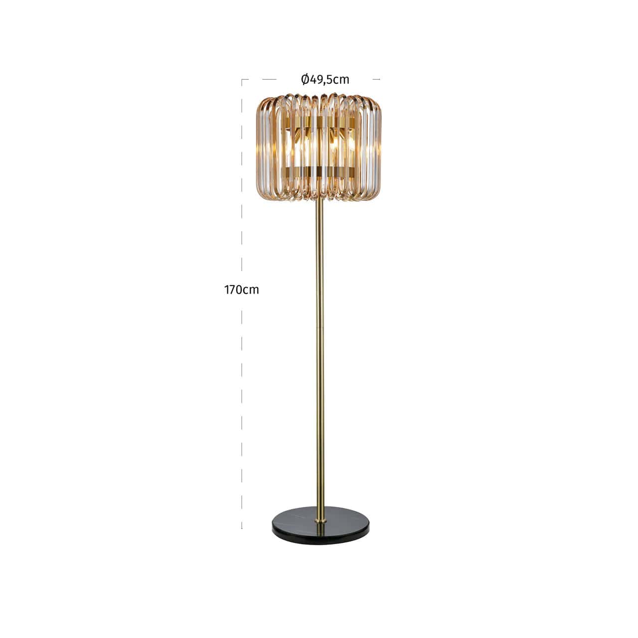 Stāvlampa Channa Richmond Interiors 49/170/49 cm bronza