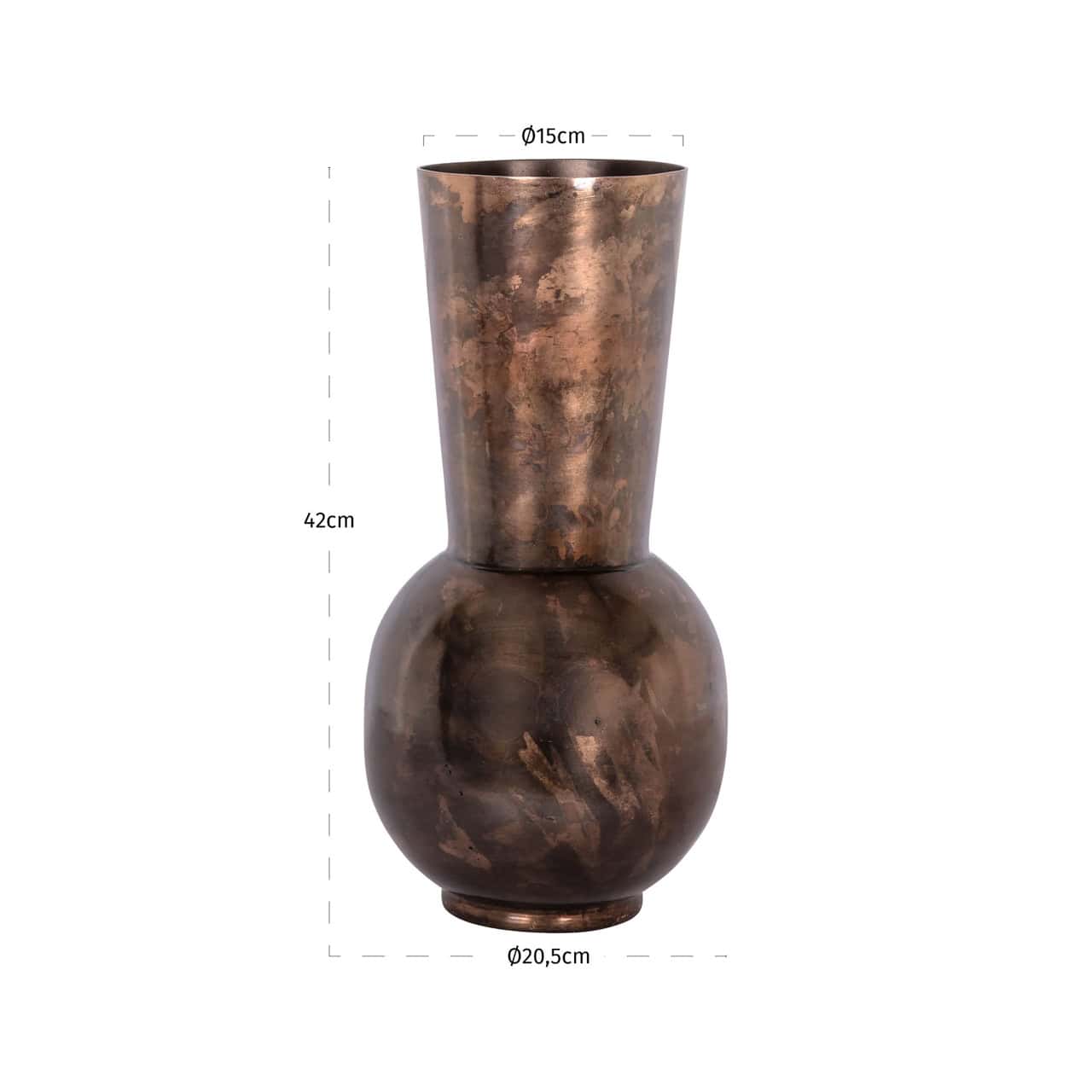 Vāze Jolise S Richmond Interiors 20,5/20,5/42 cm copper