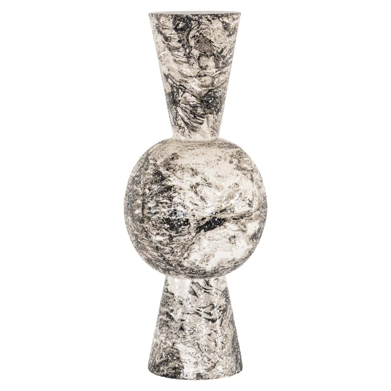 Vāze Florry Richmond Interiors 25/25/64 cm melns/balts