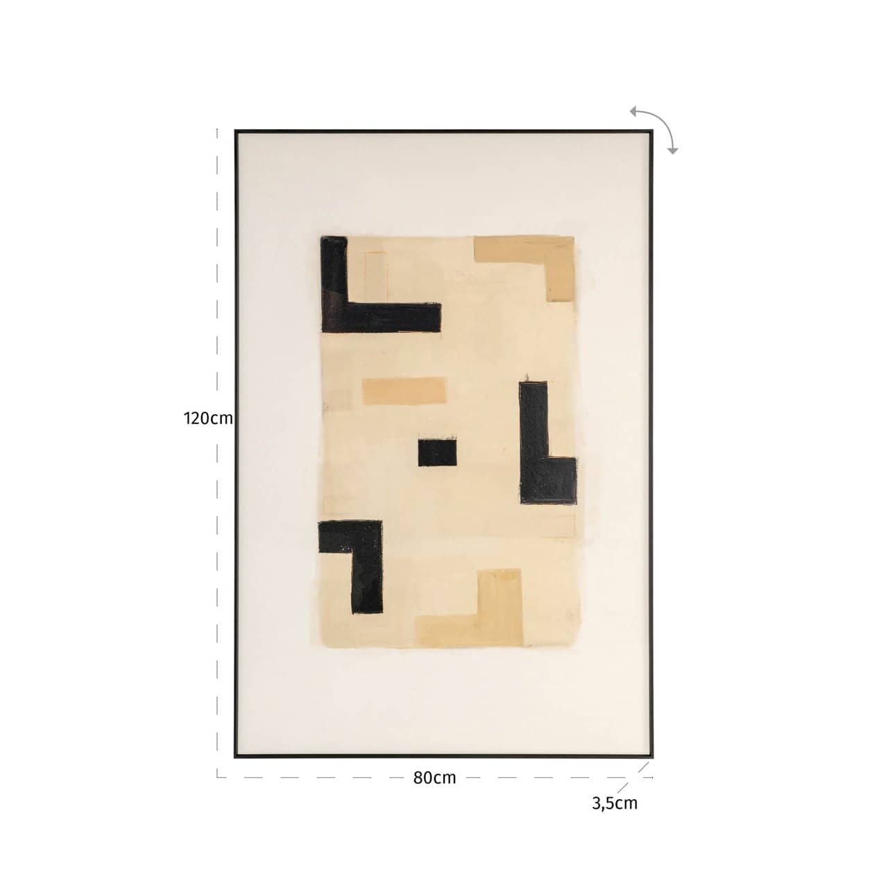 Sienas māksla Vortex Richmond Interiors 3,5/80/120 cm bēšs right