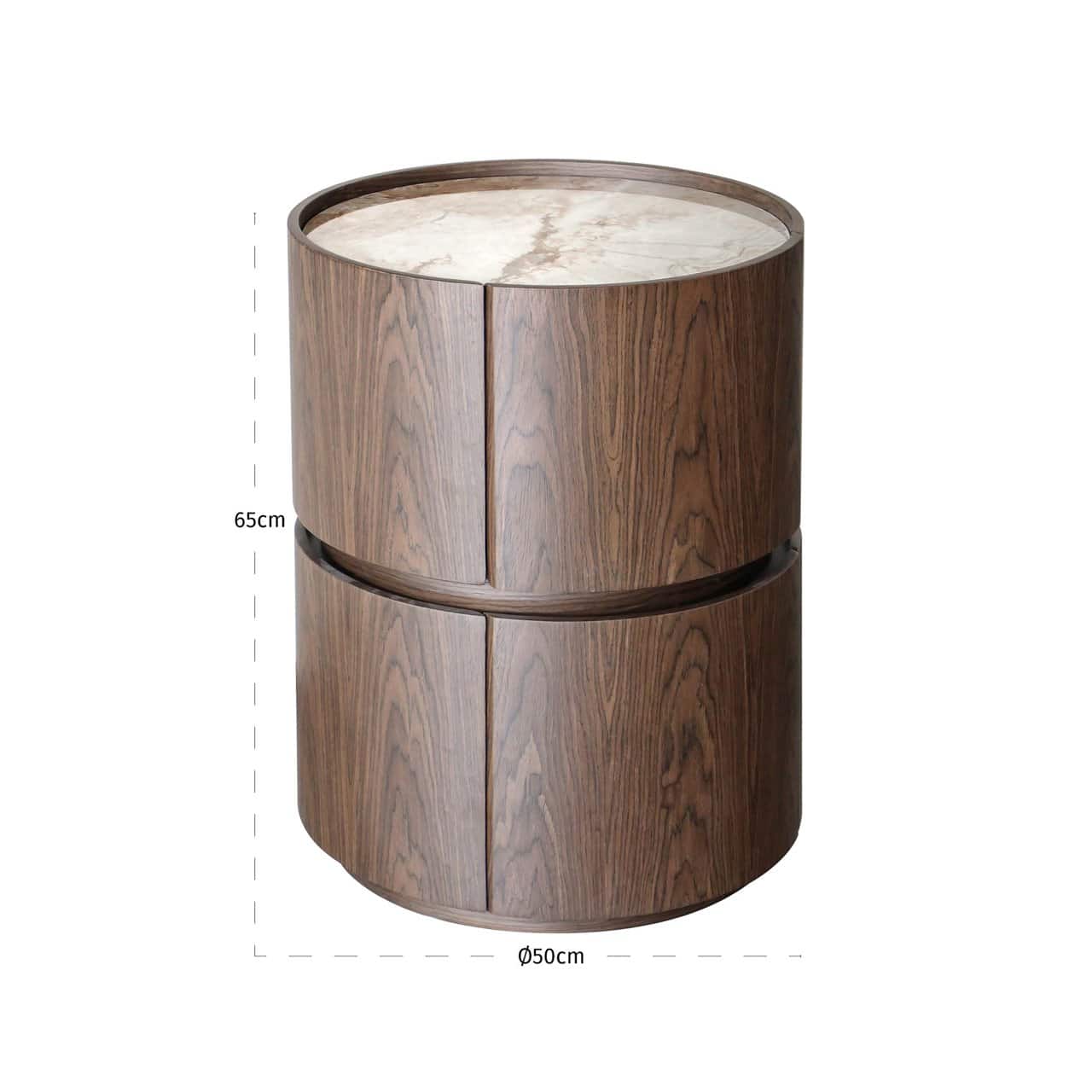 Naktsskapītis Ellery Richmond Interiors 50/50/65 cm brūns