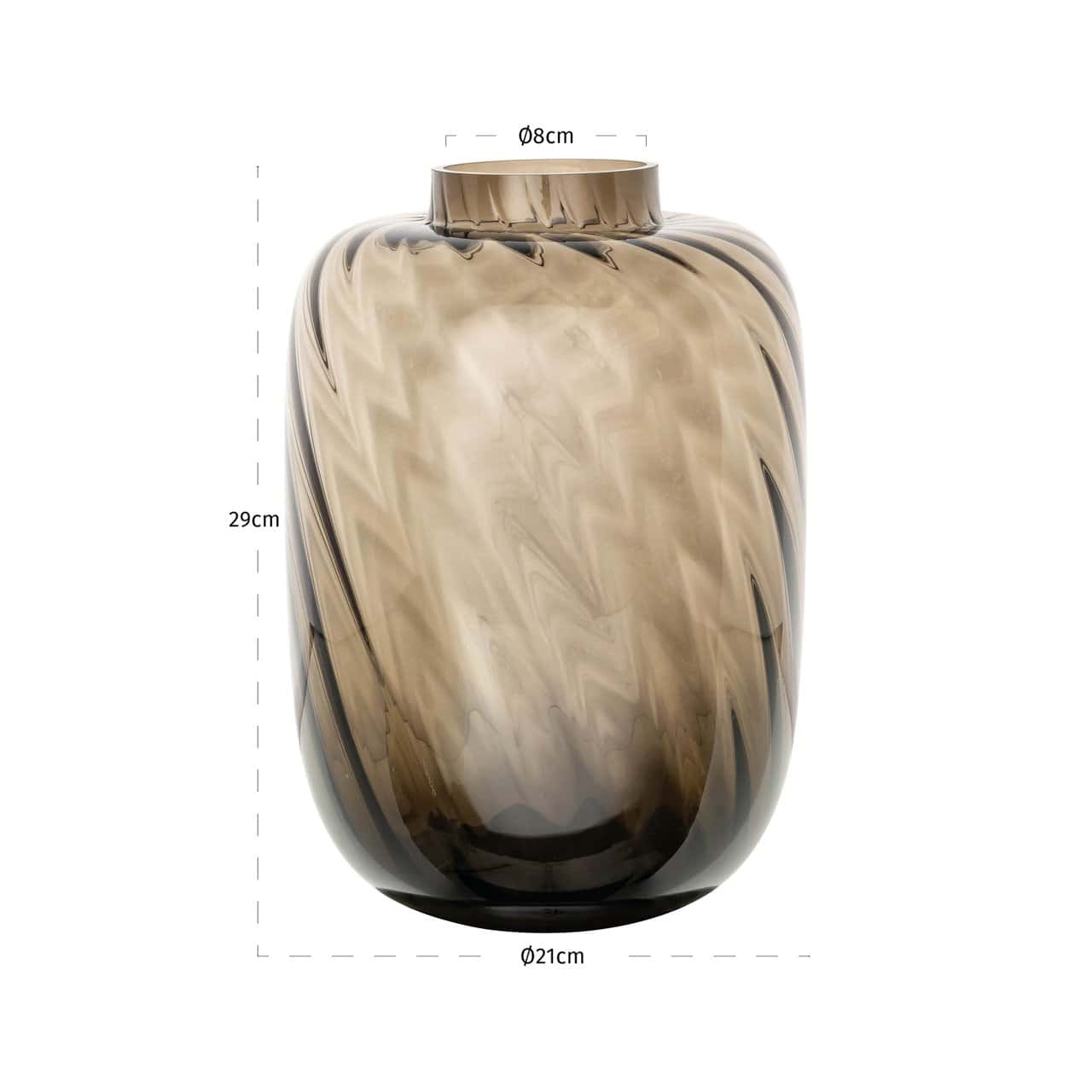 Vāze Elora S Richmond Interiors 21/21/29 cm brūns