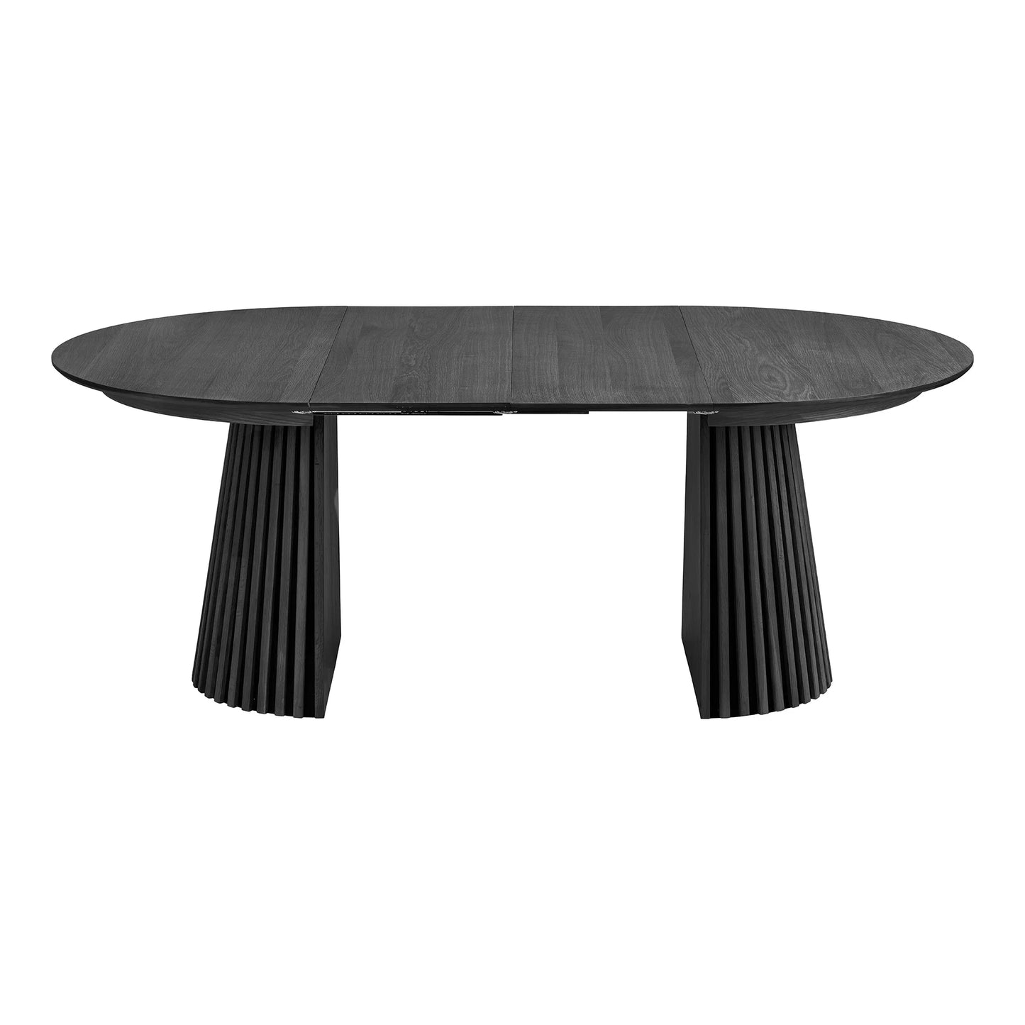Ēdamgalda komplekts Osara 120/120-160-200/75 cm melns