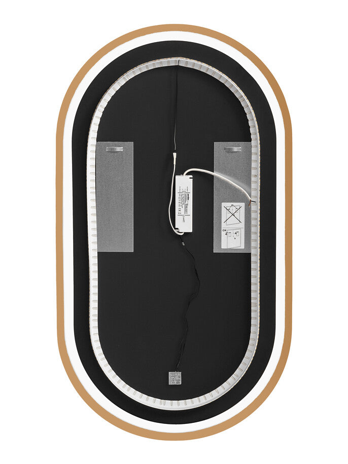 Spogulis ar LED Appo 50/90/4 xm zelts - N1 Home