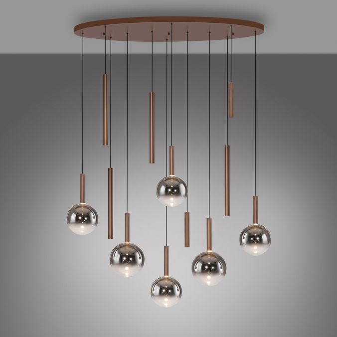 Piekaramā lampa BOWL 180/45/120 cm brūns