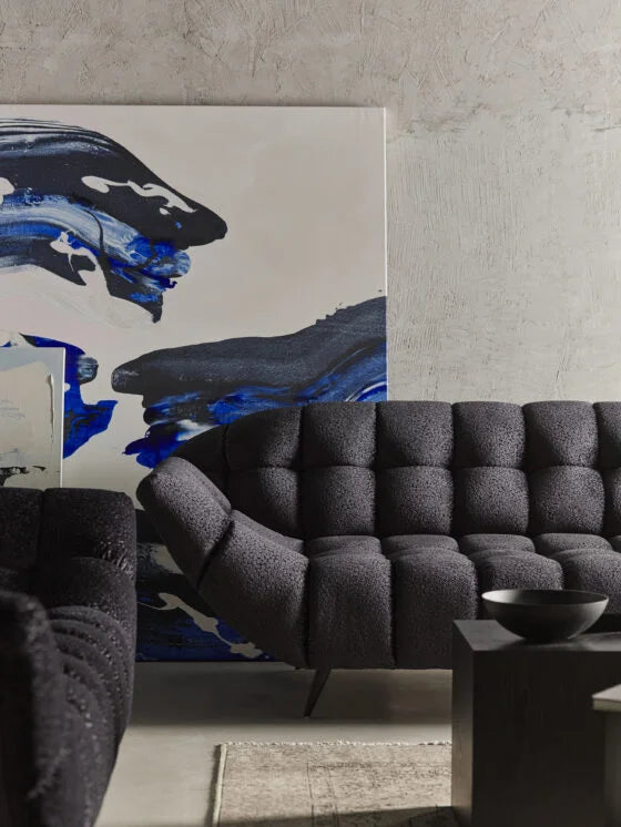 Dīvāns AIZ 200/94/82 cm bordo, antracīts; 222/82/94 cm skin - N1 Home