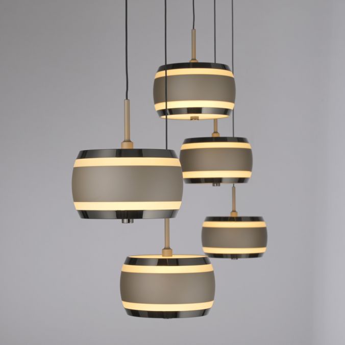 Piekaramā lampa PURE Falling Rings 200/13/101 cm  bronza/tumšs hroms