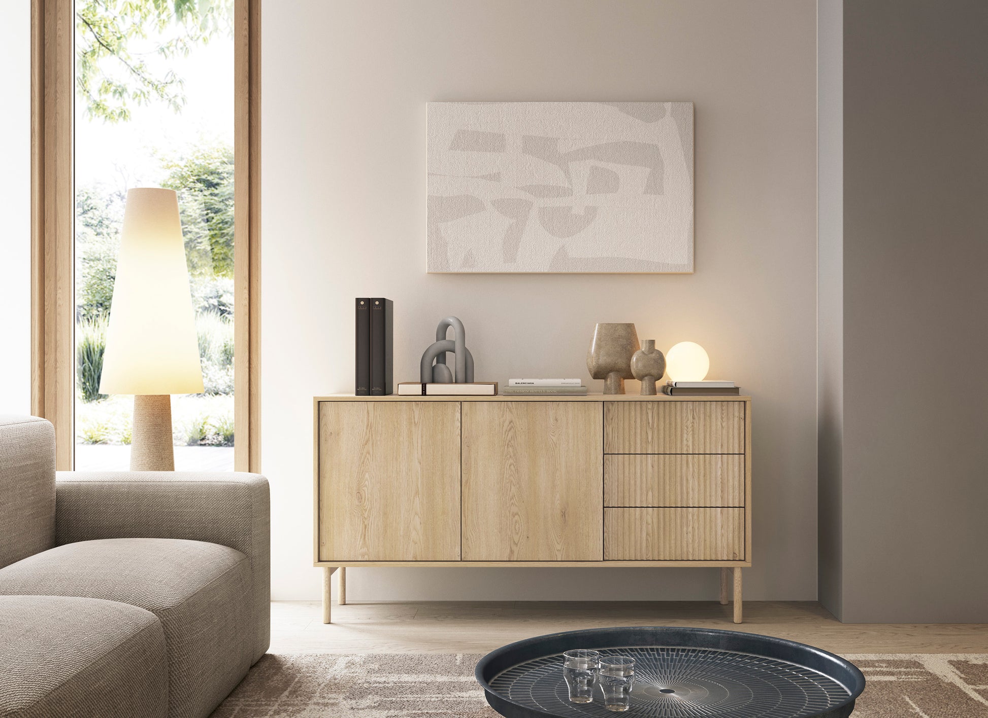 Kumode Tavis 79/153/39 cm ozols - N1 Home