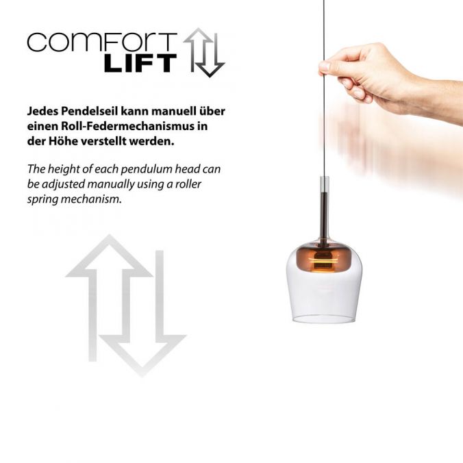 Piekaramā lampa Q-KON 200/21/21 cm melns/brūns