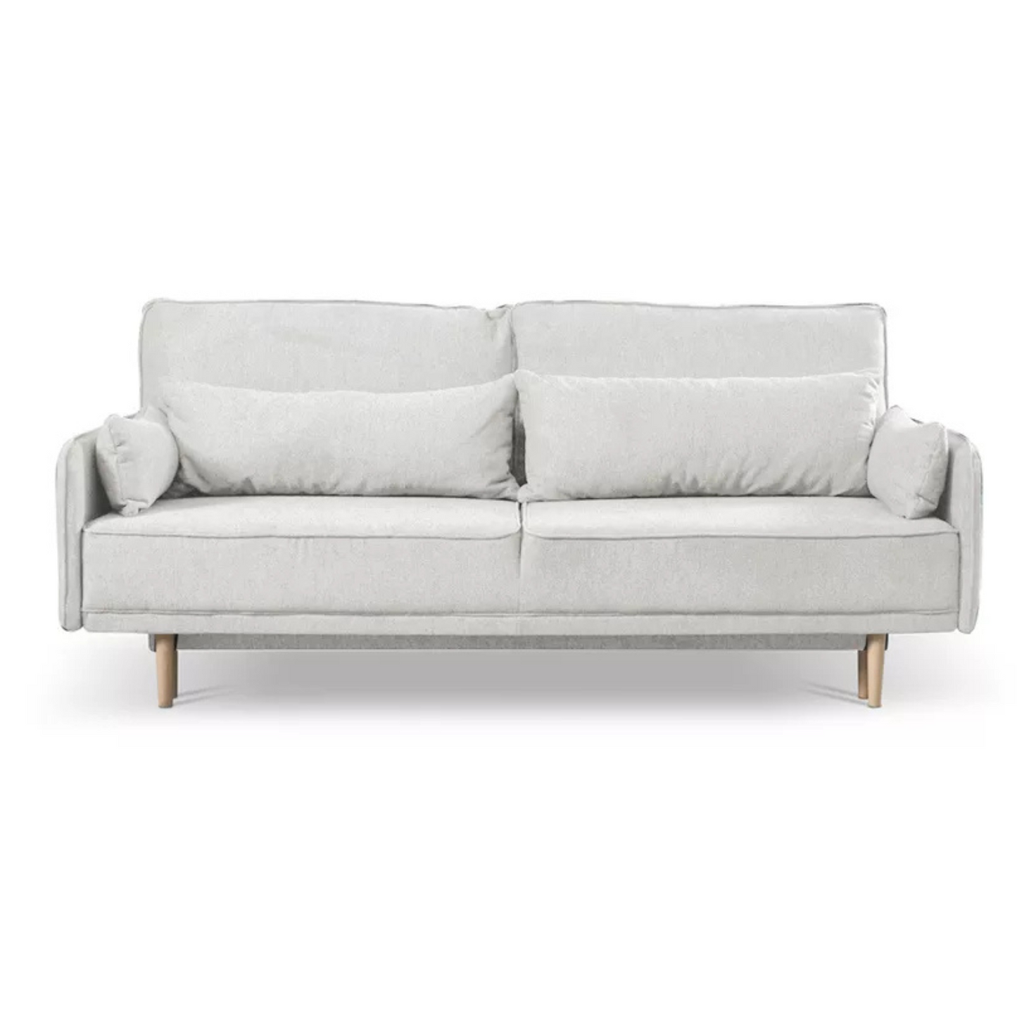 DERSPI Trīsvietīgs krēmkrāsas dīvāns no viegli tīrāma auduma - N1 Home