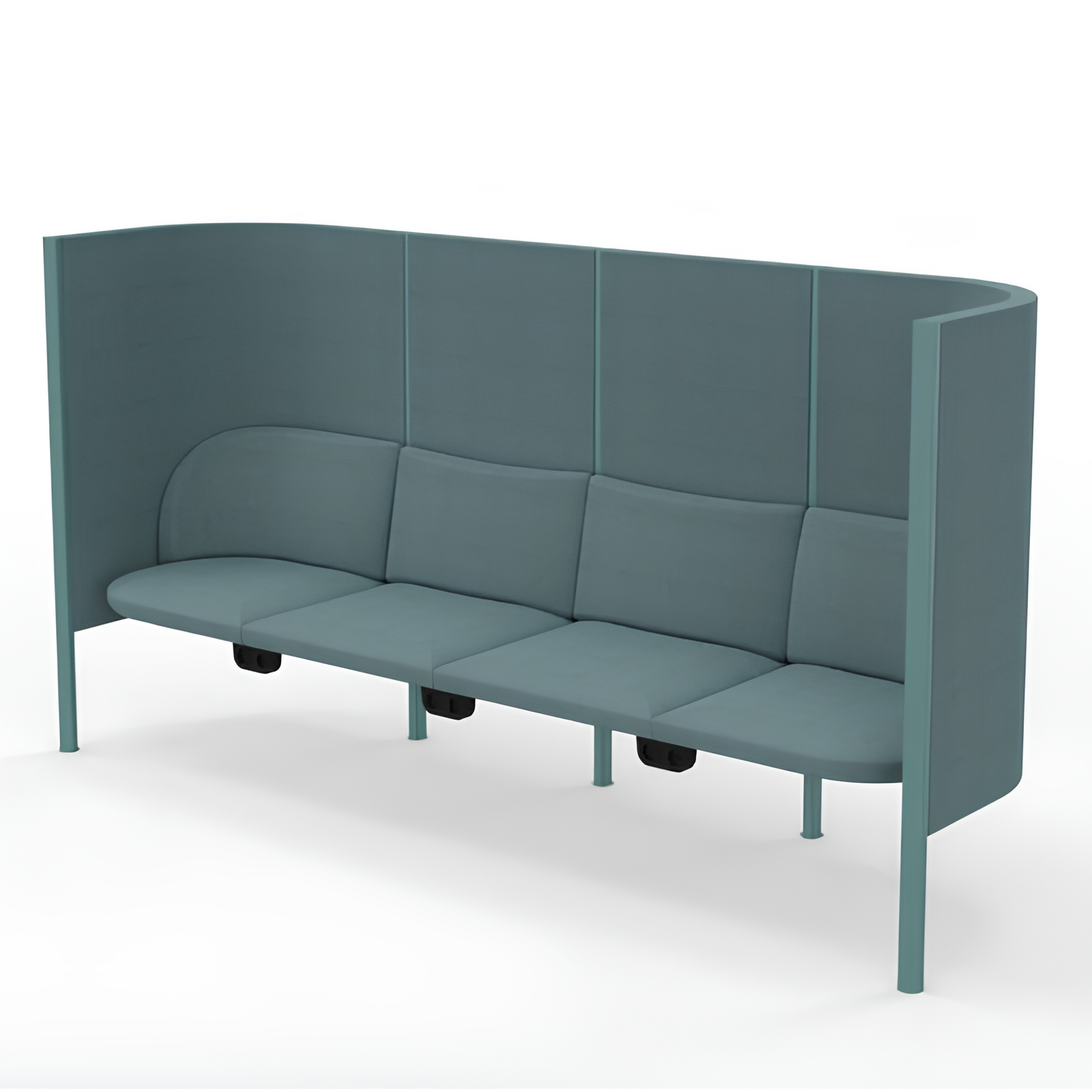 Droša vieta-dīvāns Safia 149; 218; 268/ 75/150 cm zils LC14/ grafits - N1 Home