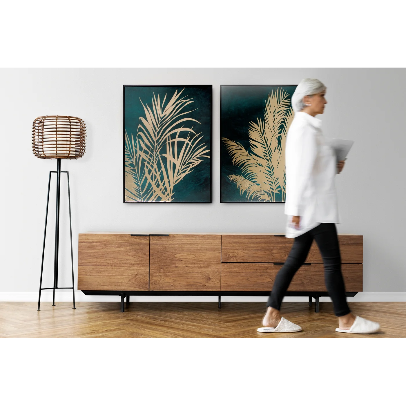 Glezna Palma A 45/60 zaļš/zelts - N1 Home