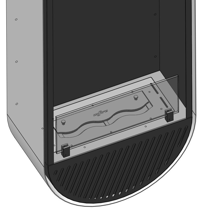 Biokamīns Incyrc Vert 130/50/25 cm gaiši zils - N1 Home