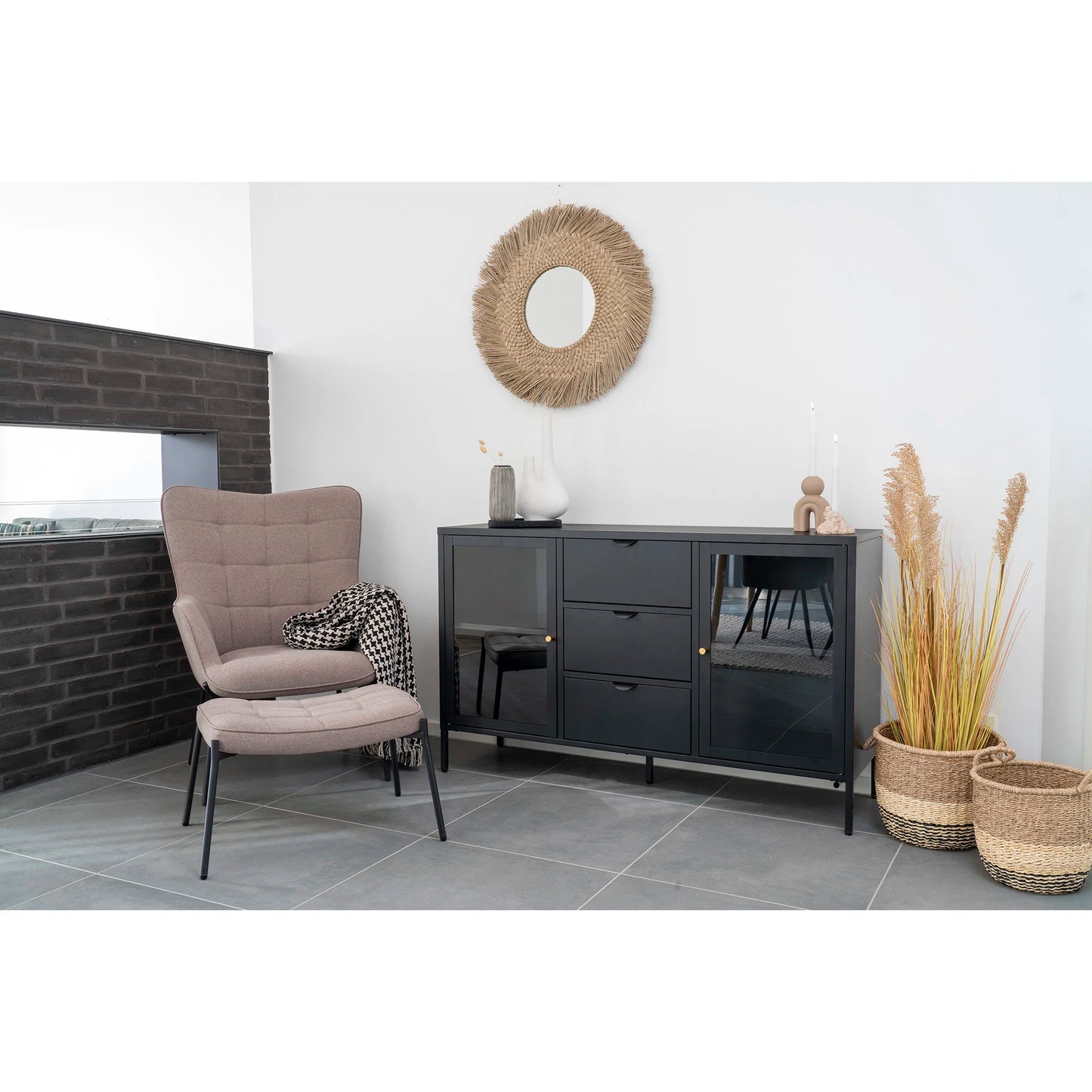 Kumode Dalib 140/40/85 cm melns