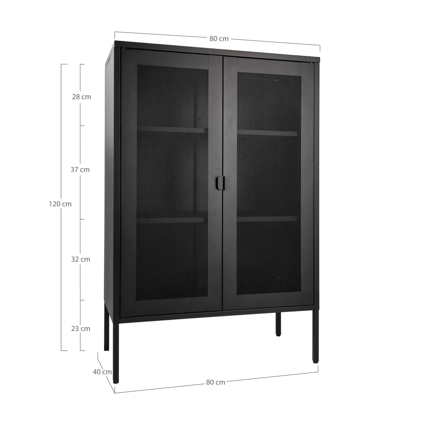 Skapis Melis 80/40/120 cm melns