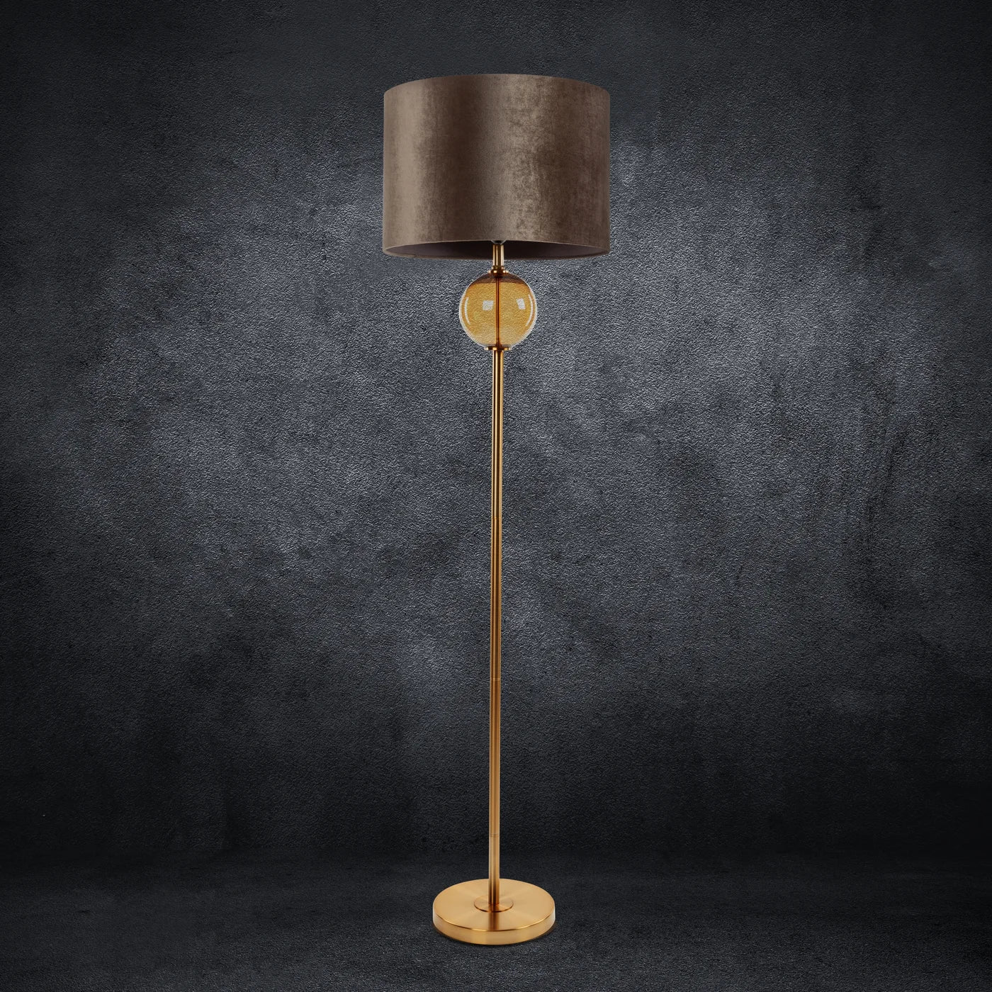 Stāvlampa Leory 46 x 165 cm brūns, zelts - N1 Home