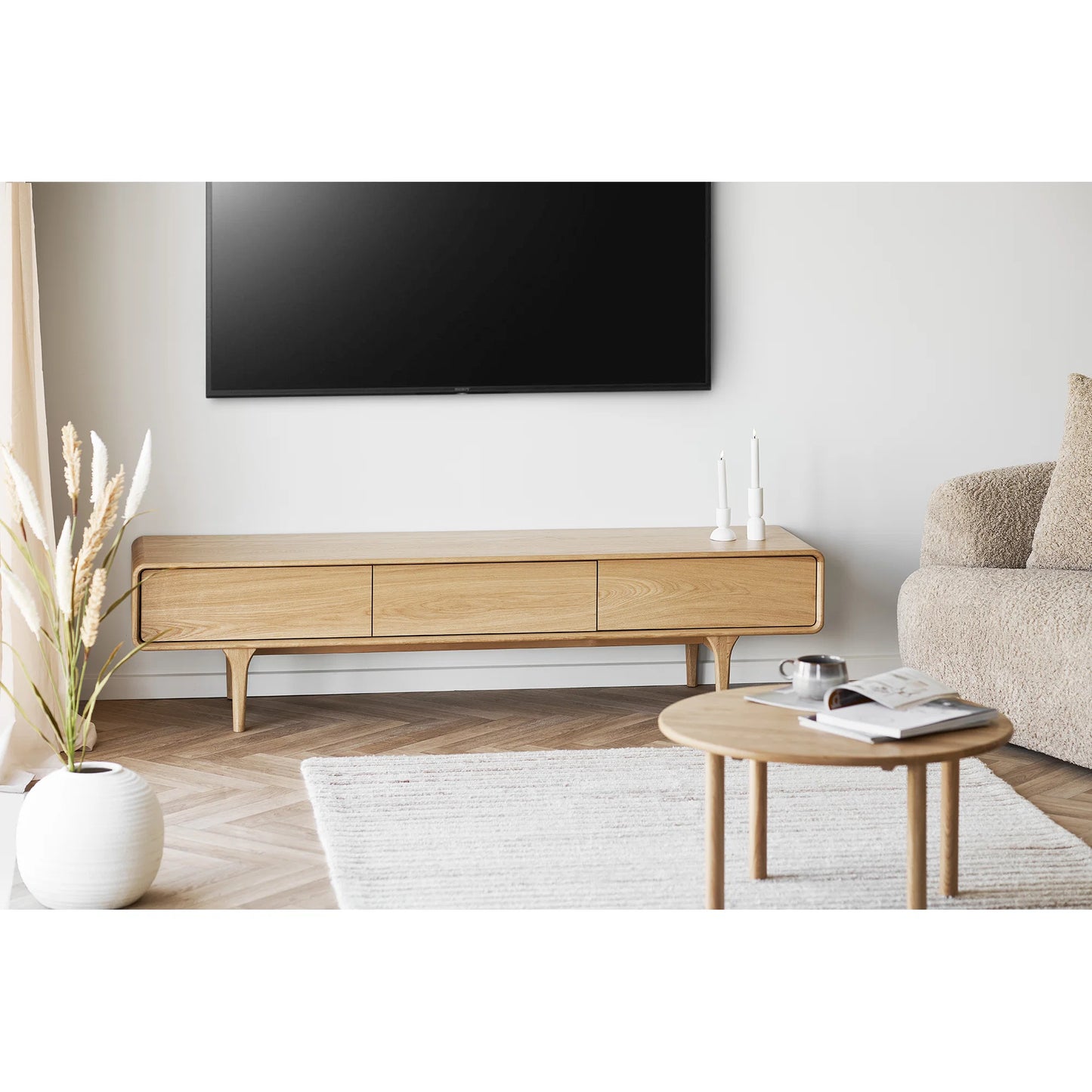 TV skapis Daras 180/45/45 cm dabīgs
