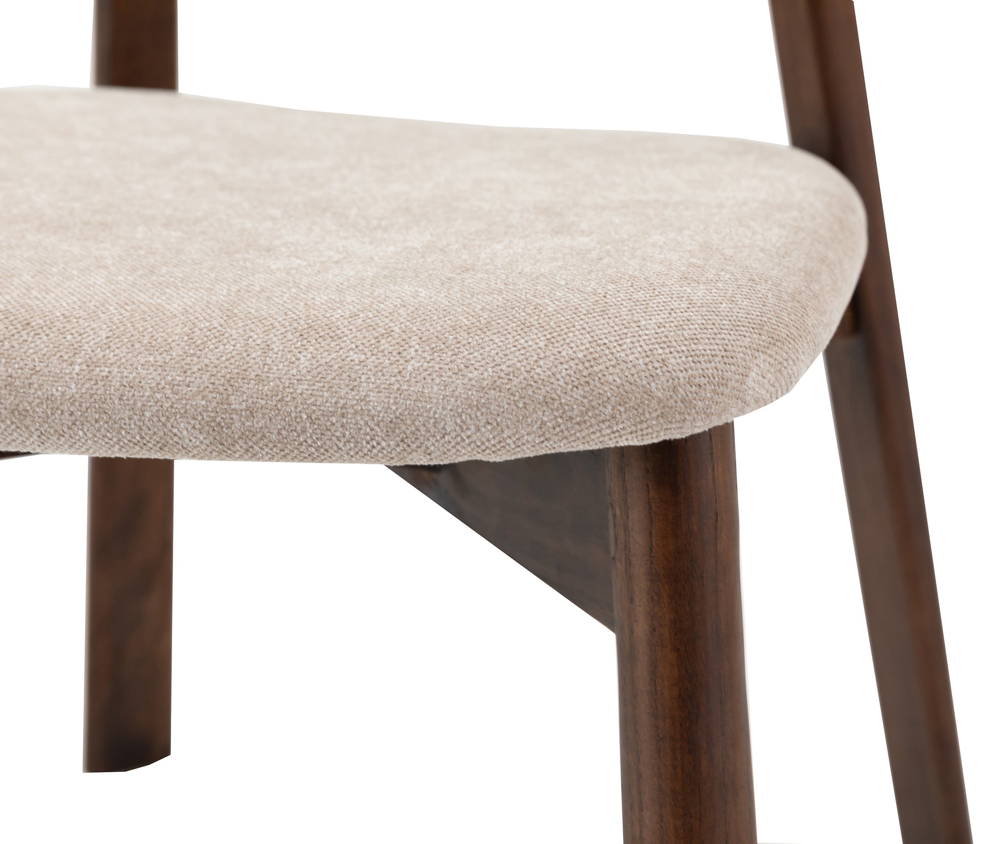 Krēsls Delis 79/48/59 cm rieksts/bēšs - N1 Home