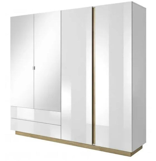 Skapis Arci 220/202/54 cm balts/ozols - N1 Home