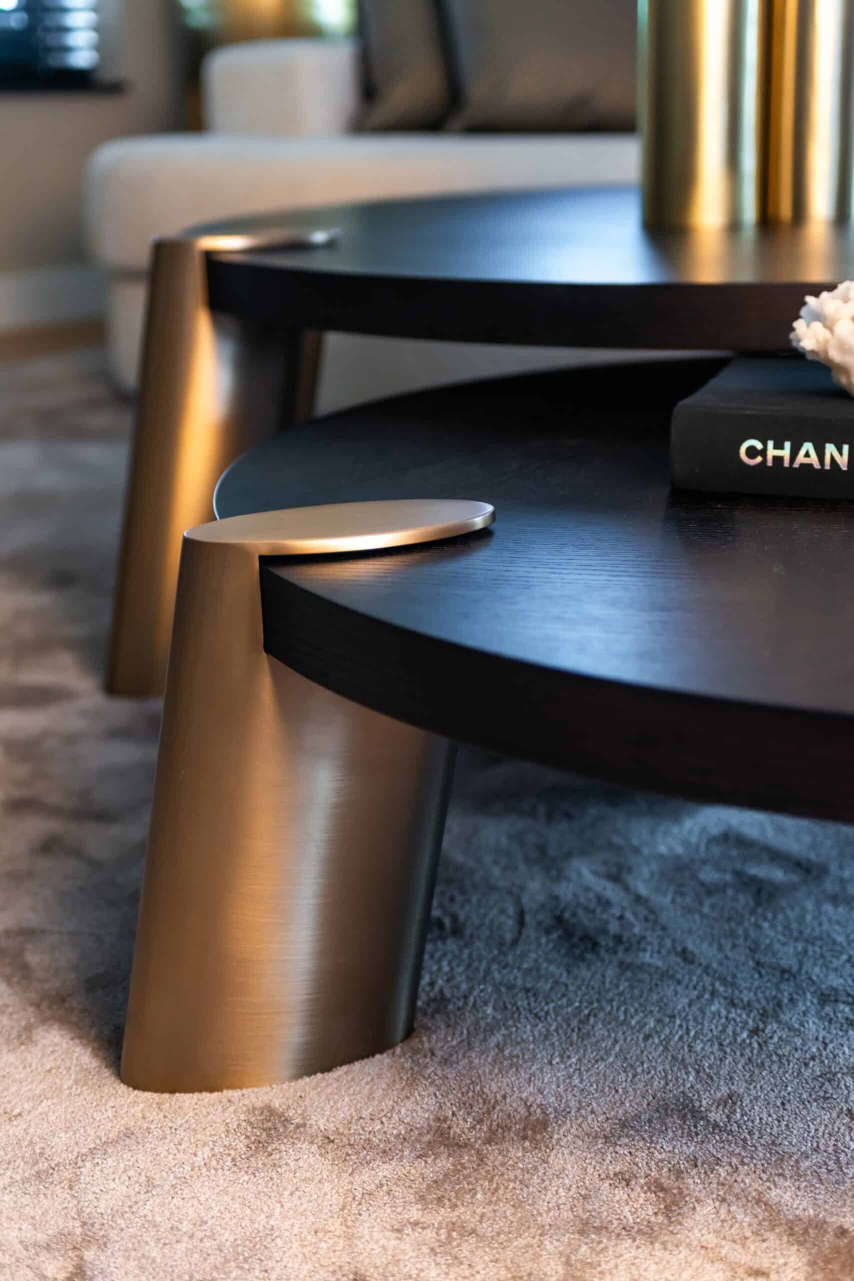 Kafijas galds Alexander Jones (Set of 2) Richmond Interiors 122/42/122 cm charcoal (Brody) - N1 Home