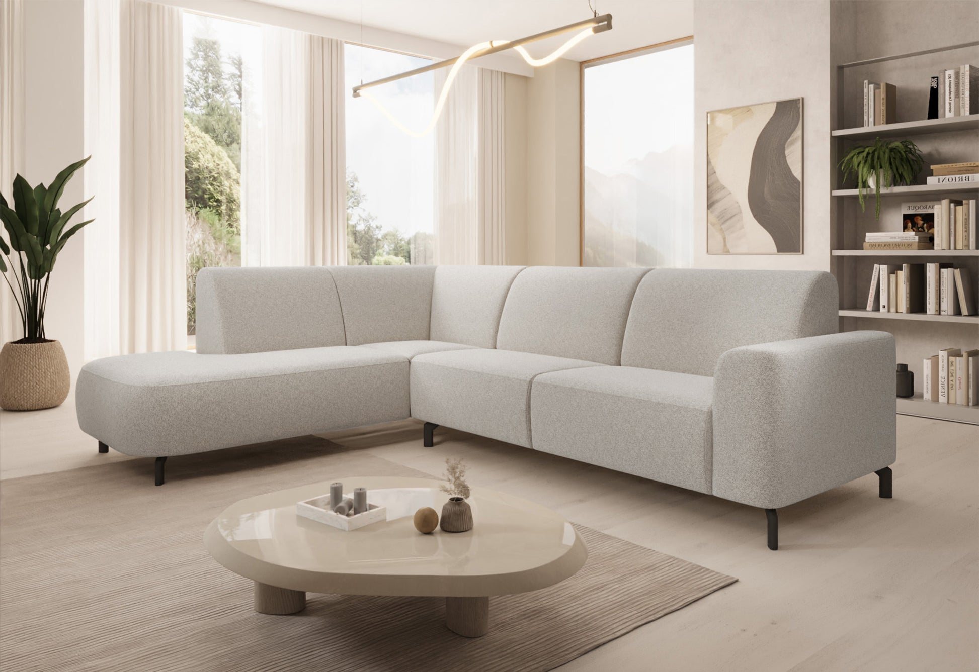 Dīvāns Luna 277/88/218 cm Raven 22 - N1 Home