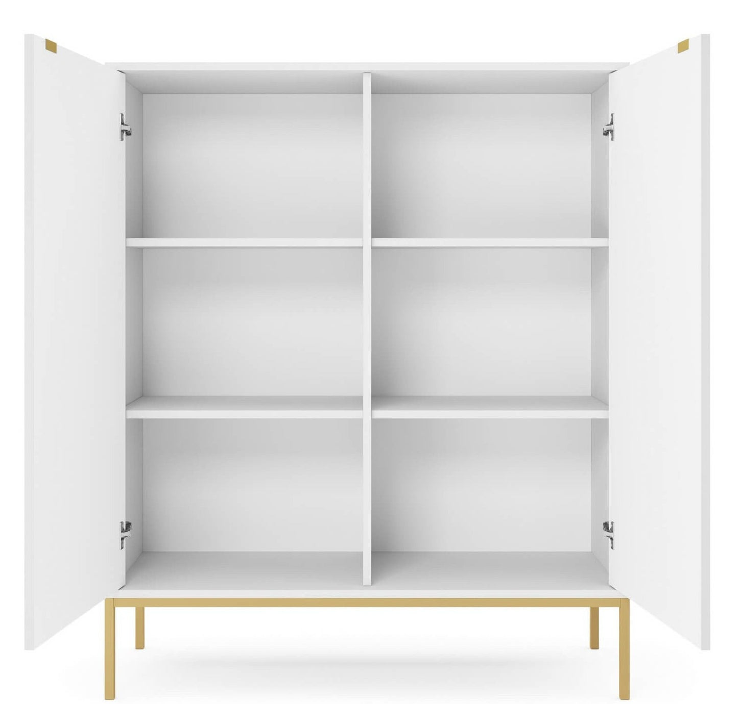 Kumode NV 104/125/39 cm balts/zelts - N1 Home