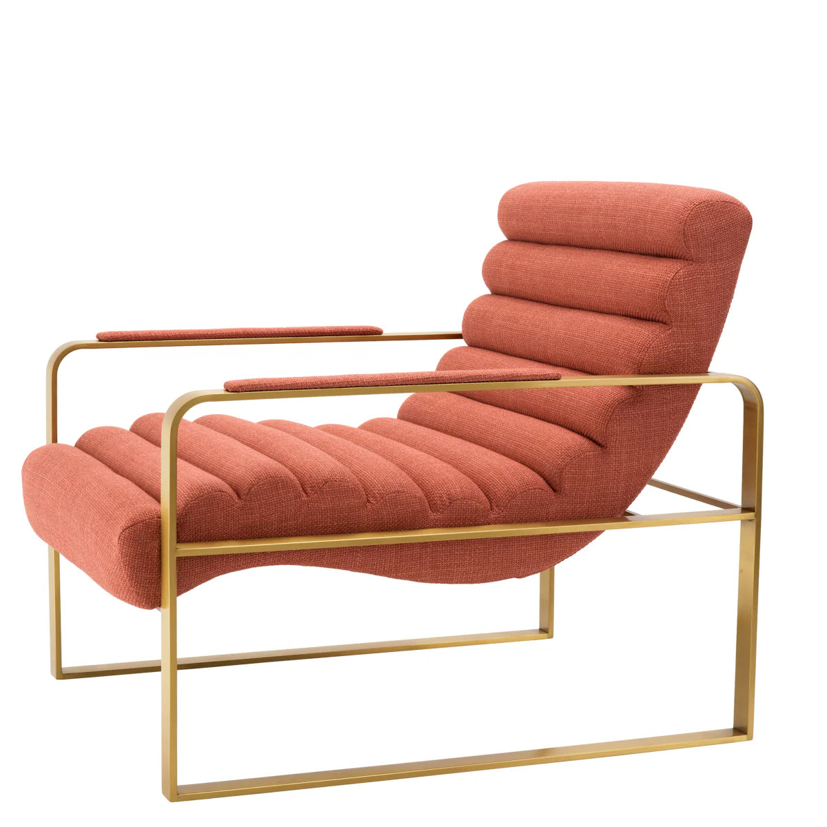 Krēsls Olsen Eichholtz 68.5/88/77 cm Brushed brass finish |scalea orange - N1 Home