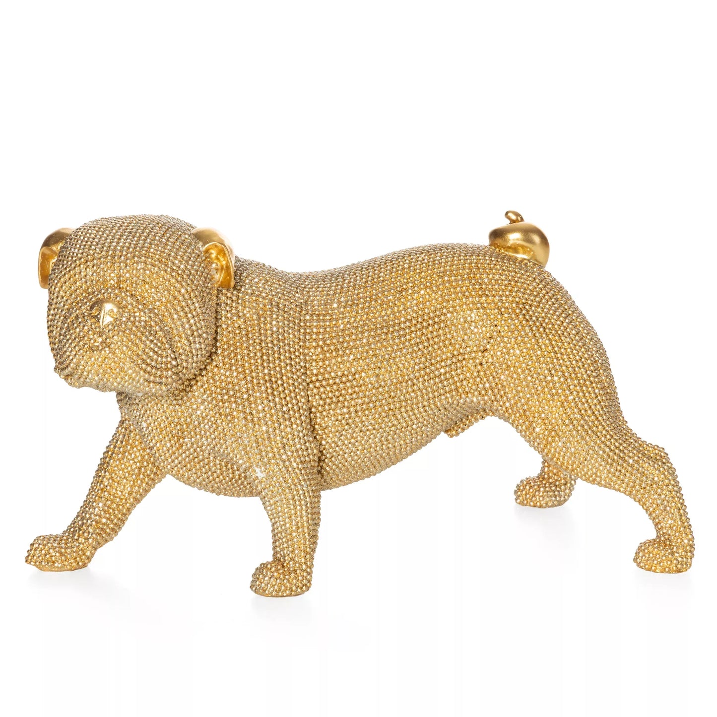 Dekoratīva figūriņa Šeldon ar smalku strukturālu rakstu 28/14/17 cm zelts - N1 Home