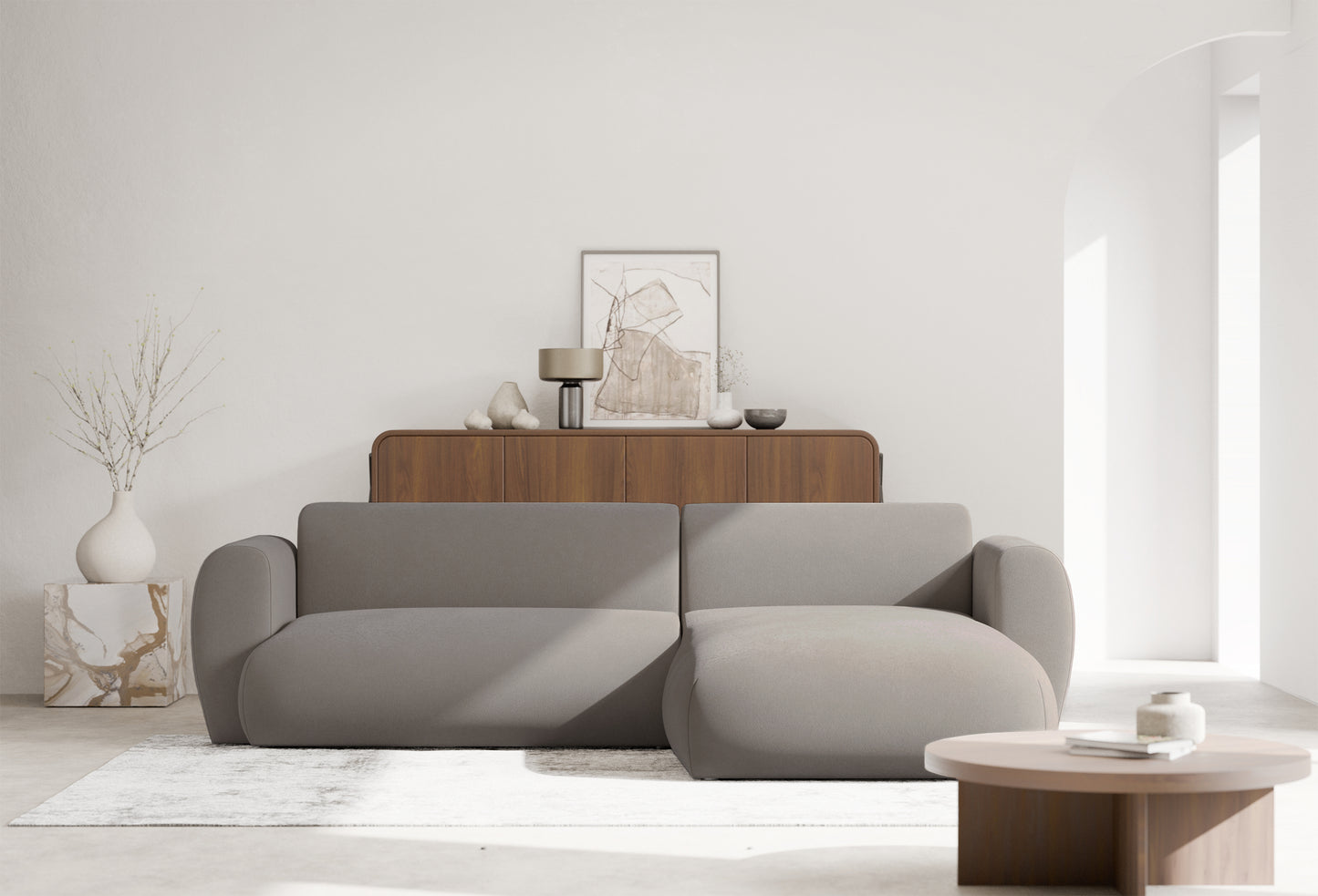 Dīvāns Emil 74/262/156 cm Storm 09