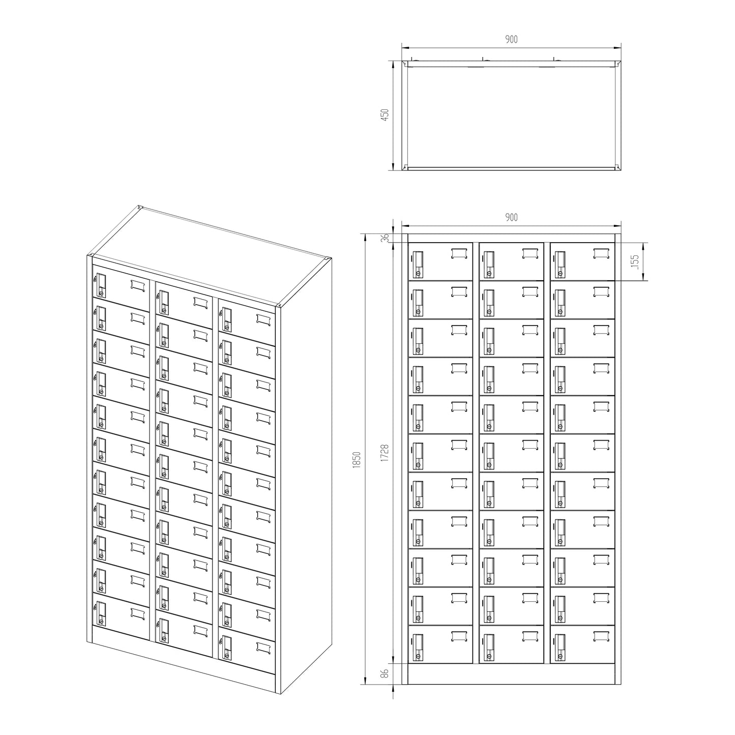 Skapis Olips 90/185/45 cm sonoma ozols/balts - N1 Home