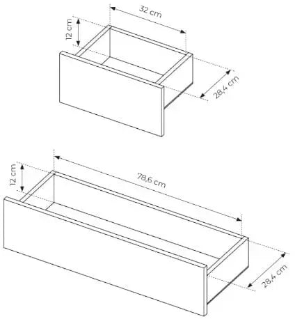 Kumode Dasty 137/81/39 cm bēšs - N1 Home