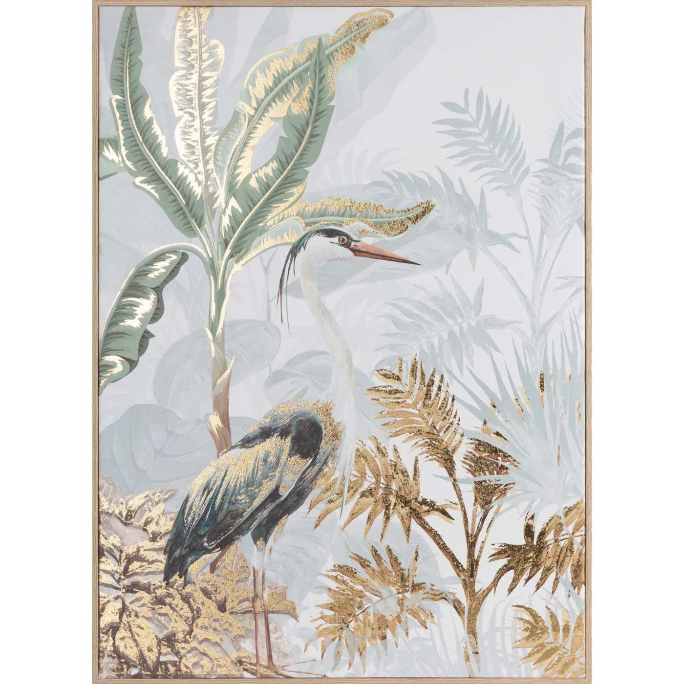 Uz audekla uzdrukāts attēls ar tropisku motīvu Putns S 50/70 cm - N1 Home