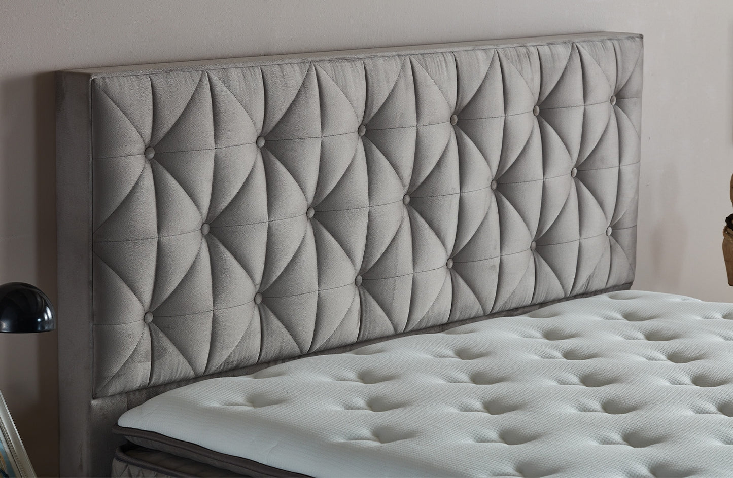 Gulta Glazos 90/120/140/160/180 x 200 cm pelēks - N1 Home